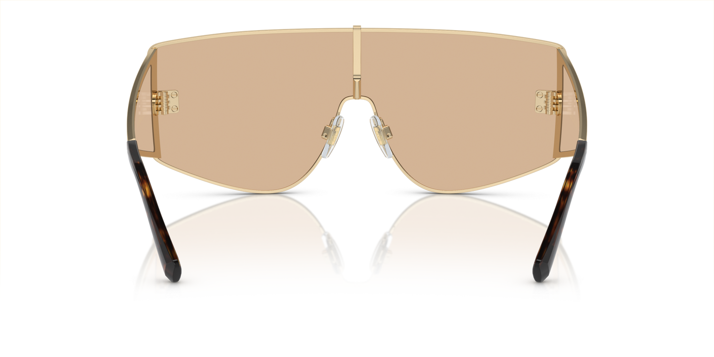 Dolce & Gabbana DG2305 Light Gold-Light Brown Mirror Flash Gold Sunglasses