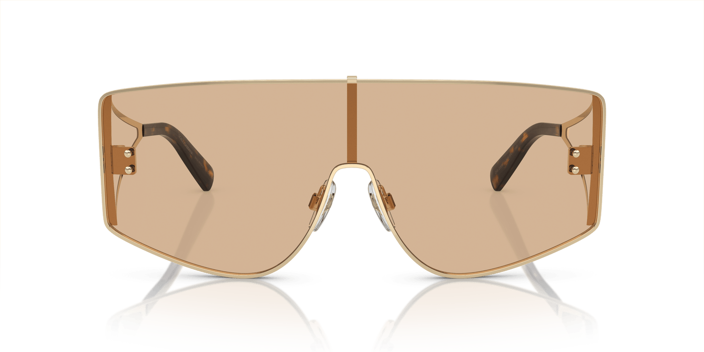 Dolce & Gabbana DG2305 Light Gold-Light Brown Mirror Flash Gold Sunglasses
