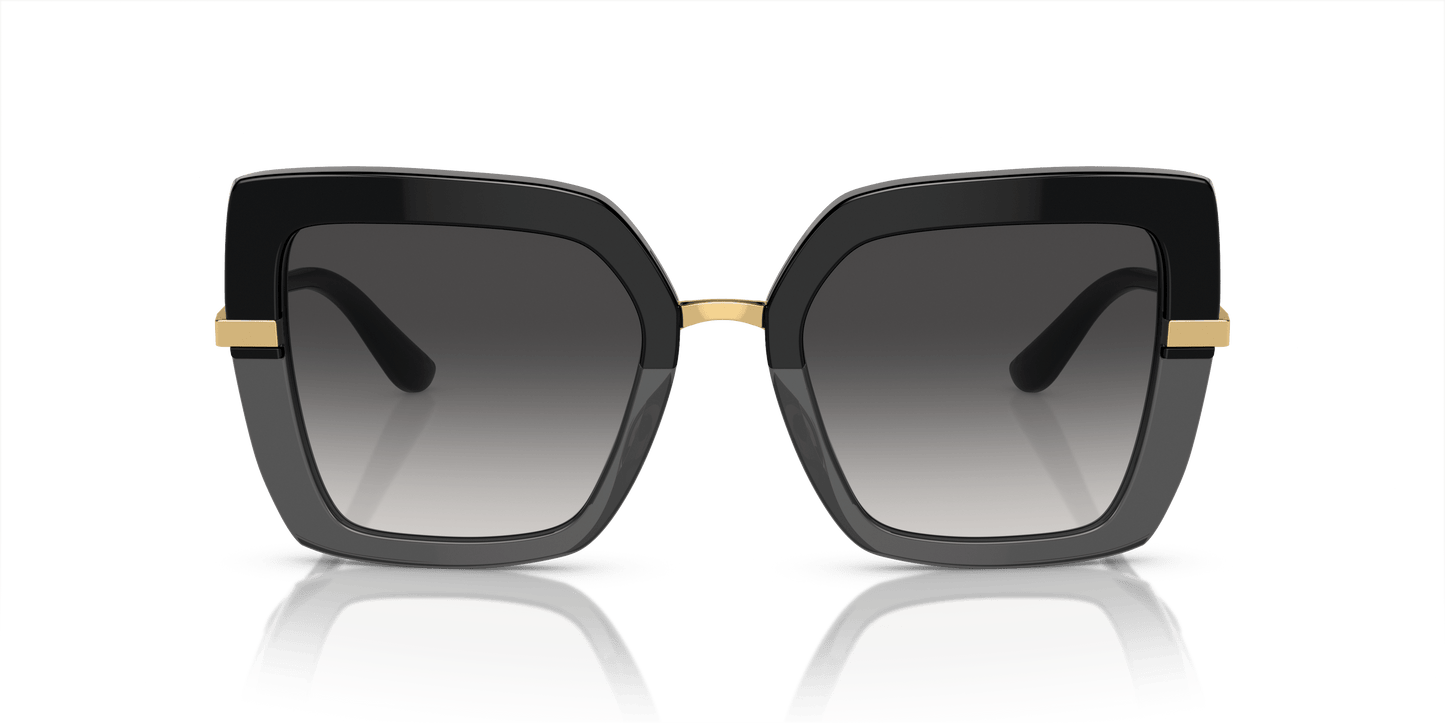 Dolce & Gabbana Sunglasses Black On Transparent Black – Light Grey Gradient Black | Dolce&Gabbana DG4373 Black On Transparent Black-Light Grey Gradient Black