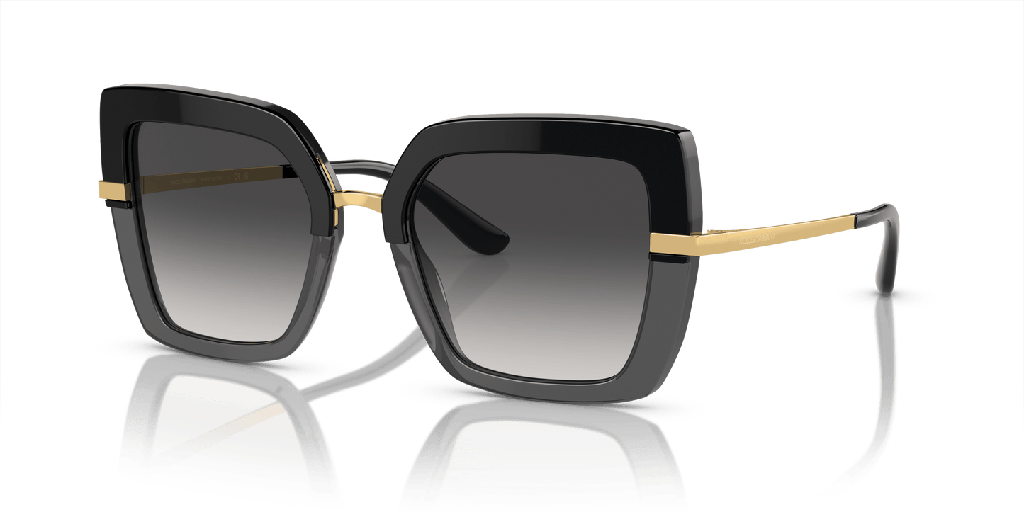 Dolce & Gabbana Sunglasses Black On Transparent Black – Light Grey Gradient Black | Dolce&Gabbana DG4373 Black On Transparent Black-Light Grey Gradient Black