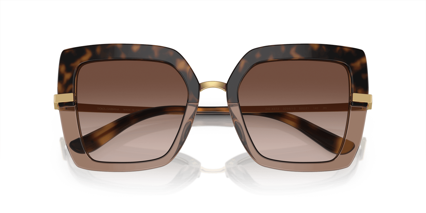 Dolce & Gabbana Sunglasses Havana On Transparent Brown-Brown Gradient Dark Brown | Dolce&Gabbana DG4373 Havana On Transparent Brown-Brown Gradient Dark Brown