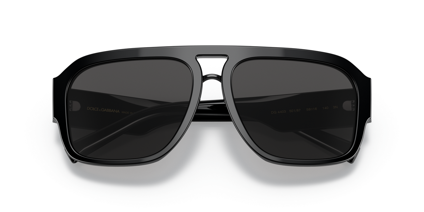 משקפי שמש דולצ'ה וגבאנה שחור-אפור כהה | Dolce&Gabbana DG4403 Black-Dark Grey