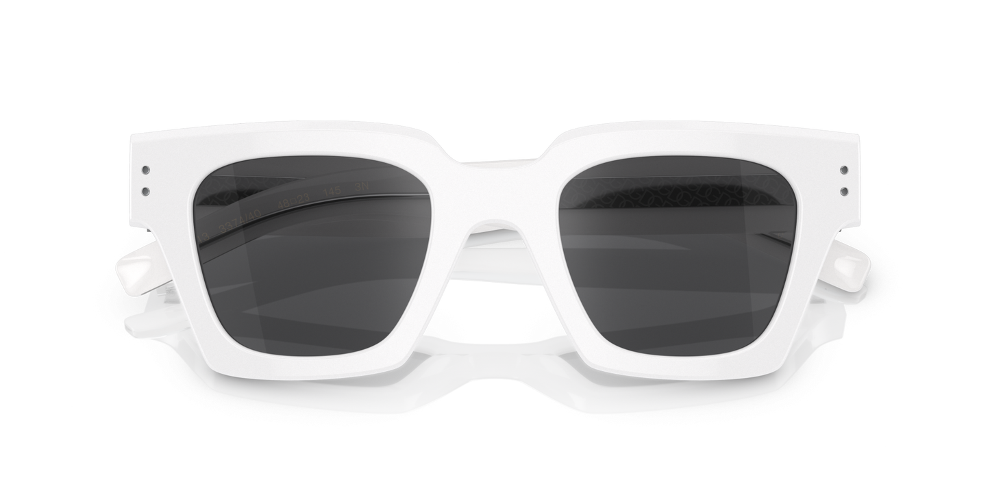 Dolce & Gabbana DG4413 White-Grey Mirror Black Sunglasses