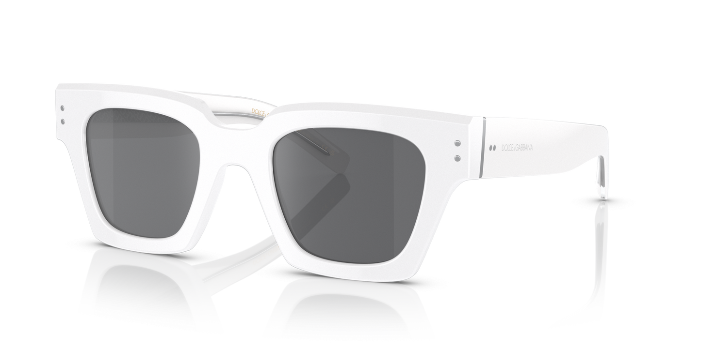 Dolce & Gabbana DG4413 White-Grey Mirror Black Sunglasses