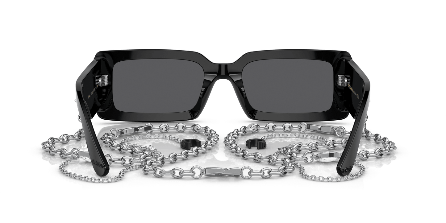 Dolce & Gabbana DG4416 Round Gaze Black-Grey Mirror Black Sunglasses