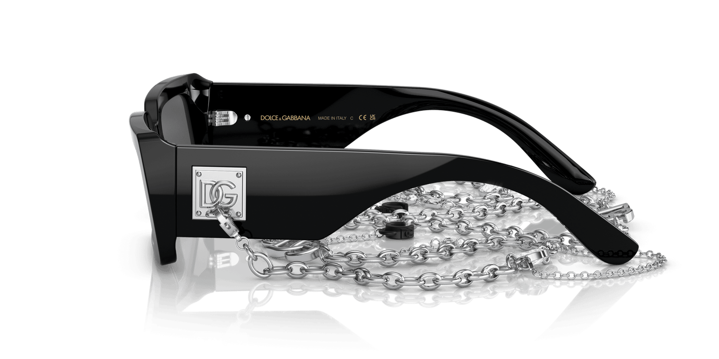 Dolce & Gabbana DG4416 Round Gaze Black-Grey Mirror Black Sunglasses