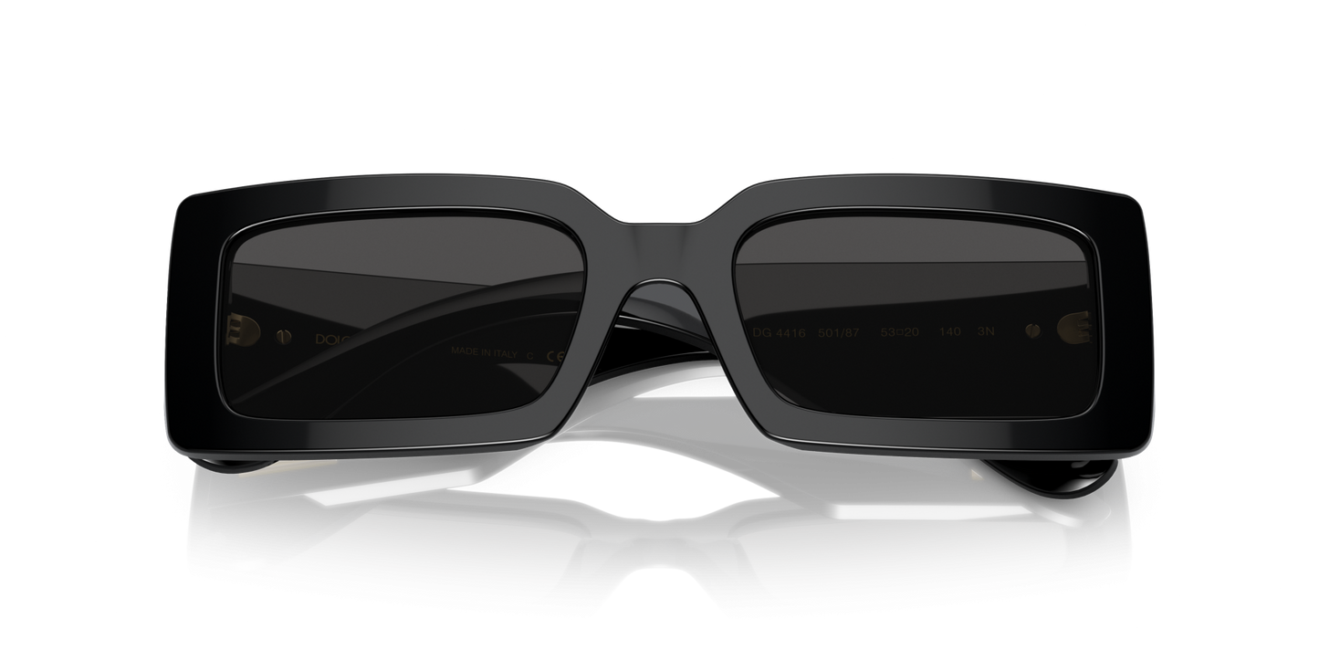 משקפי שמש דולצ'ה וגבאנה שחור-אפור כהה | Dolce&Gabbana DG4416 Black-Dark Grey