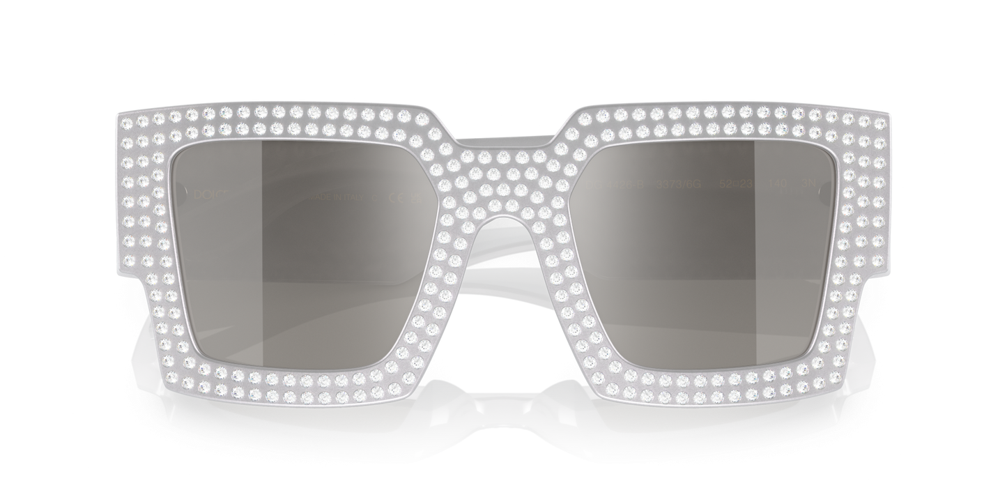 Dolce & Gabbana DG4426B Metallic Grey-Light Grey Mirror Silver Sunglasses