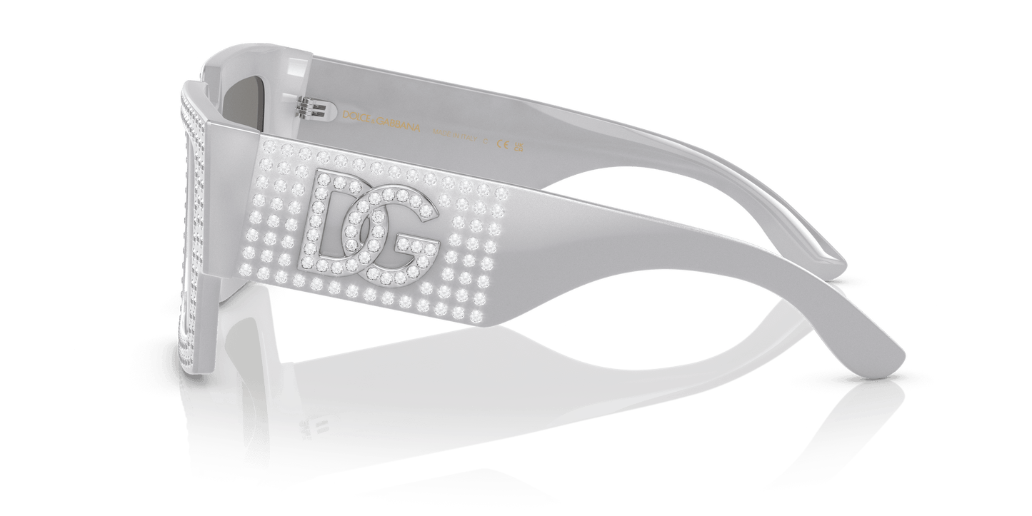 Dolce & Gabbana DG4426B Metallic Grey-Light Grey Mirror Silver Sunglasses