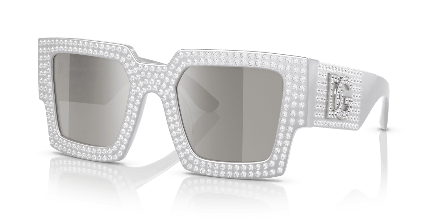 Dolce & Gabbana DG4426B Metallic Grey-Light Grey Mirror Silver Sunglasses