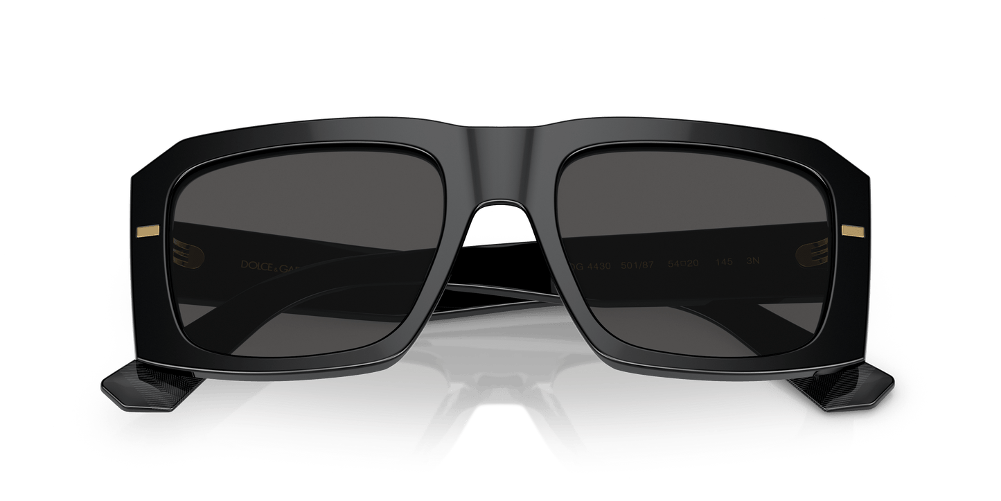 משקפי שמש דולצ'ה וגבאנה שחור-אפור כהה | Dolce&Gabbana DG4430 Black-Dark Grey