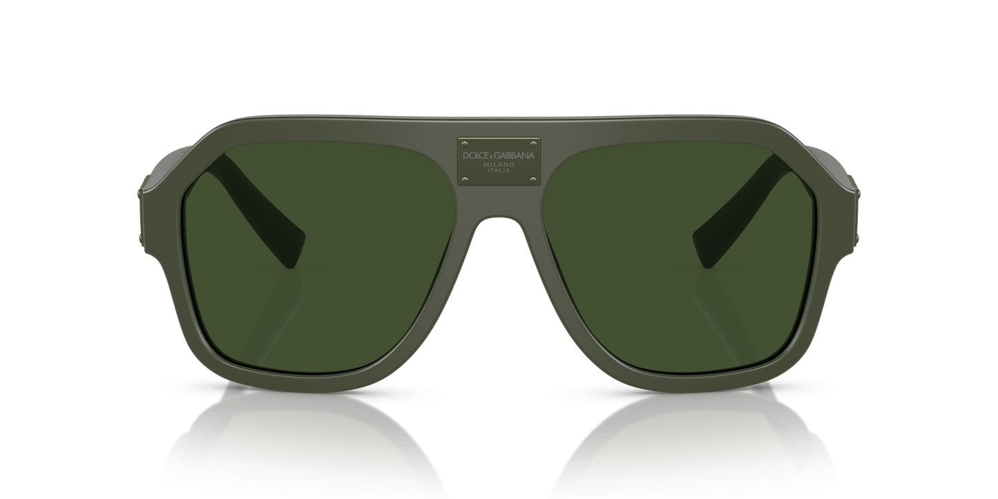 Dolce & Gabbana DG4433 Matte Dark Green-Dark Green Sunglasses
