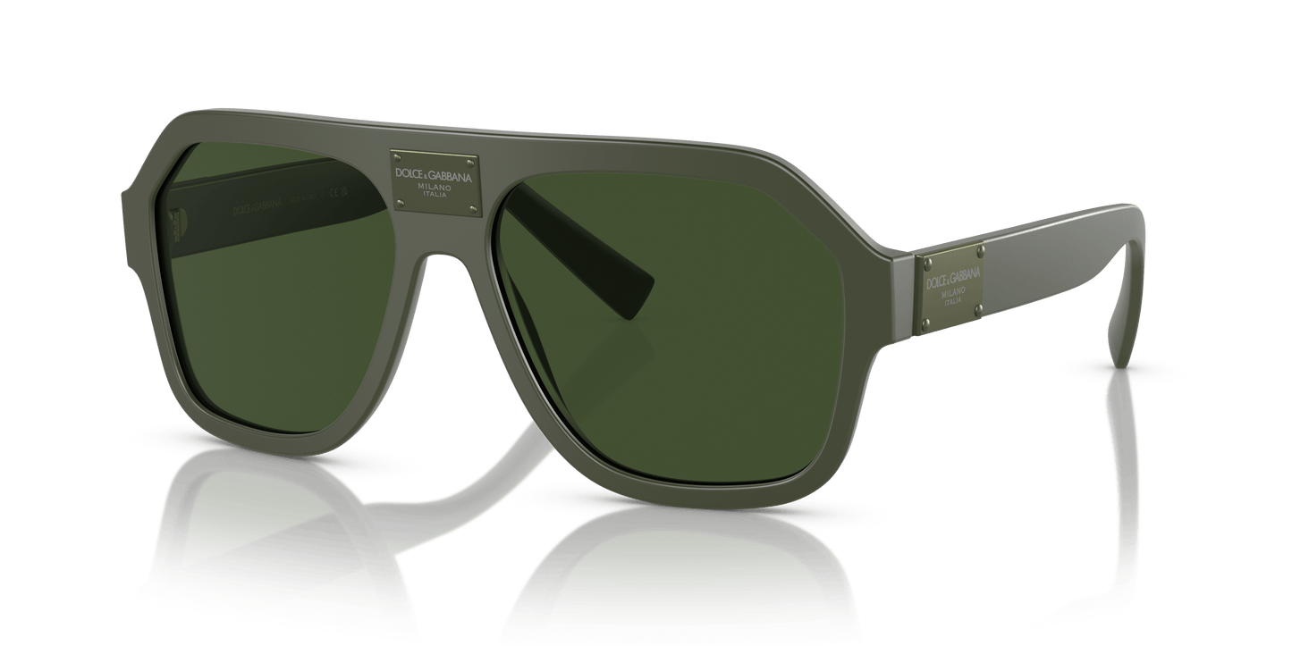 Dolce & Gabbana DG4433 Matte Dark Green-Dark Green Sunglasses