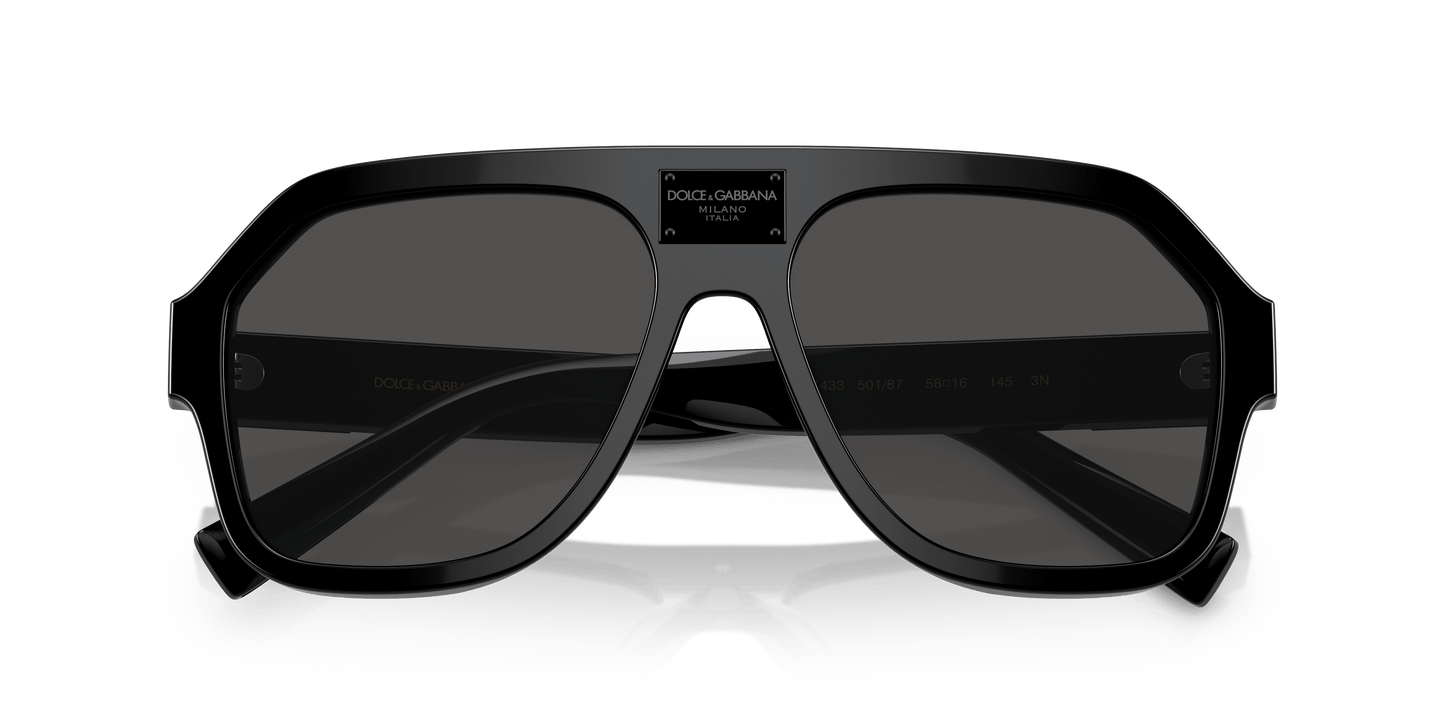 Dolce & Gabbana Sunglasses Black-Dark Grey | Dolce&Gabbana DG4433 Black-Dark Grey