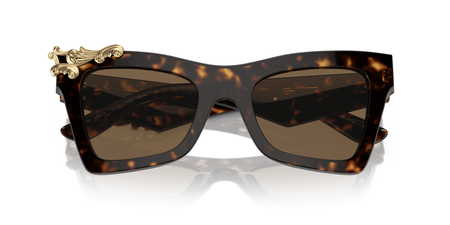 משקפי שמש דולצ'ה וגבאנה הוואנה-חום כהה | Dolce&Gabbana DG4434 Havana-Dark Brown