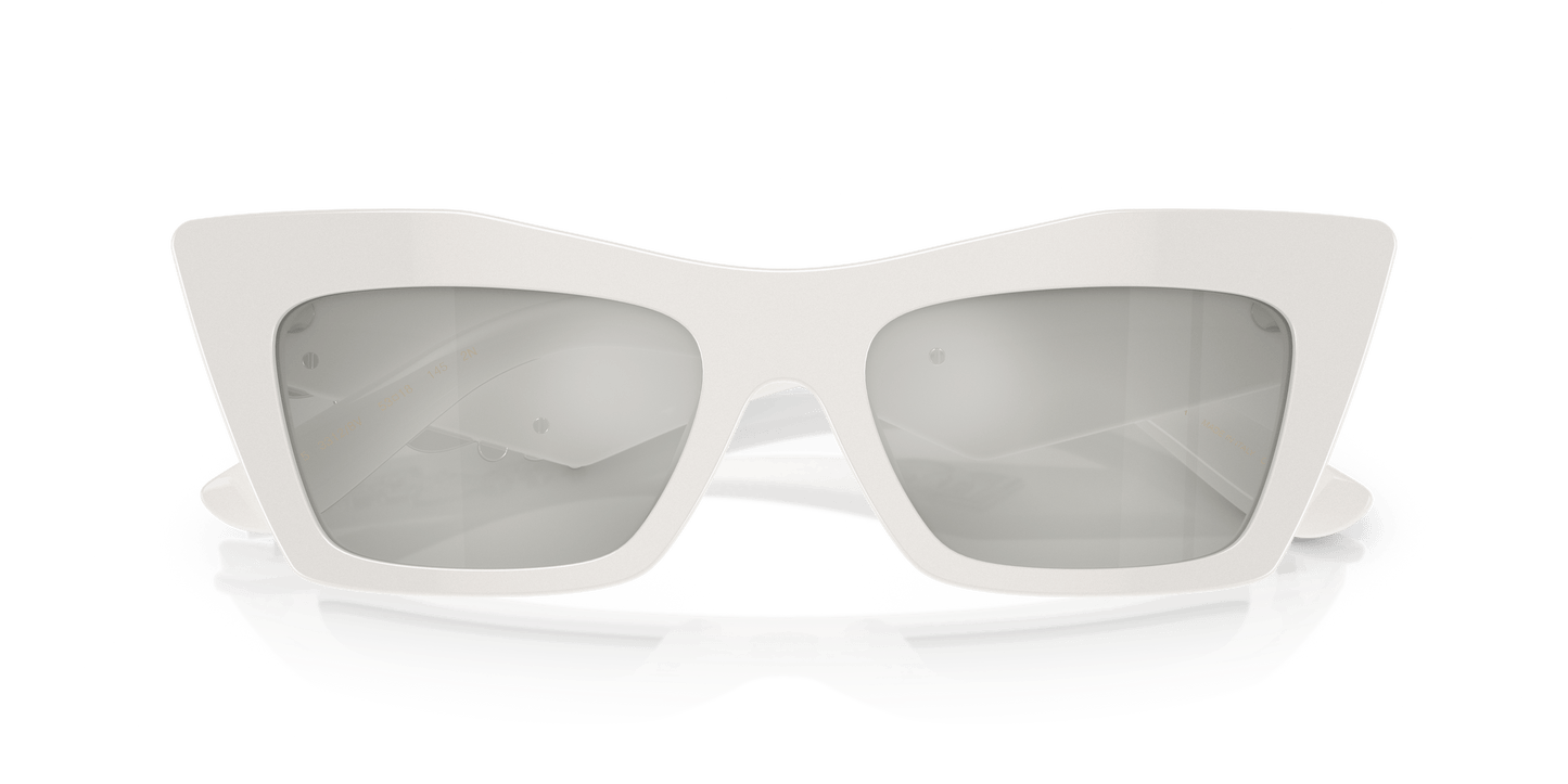 Dolce & Gabbana DG4435 White-Clear Mirror Silver Sunglasses