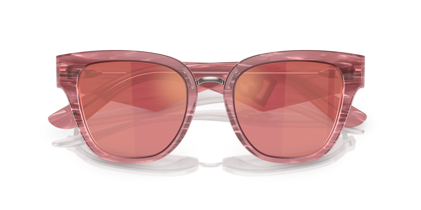 Dolce & Gabbana DG4437 Fleur Pink-Pink Dark Mirror Red Sunglasses
