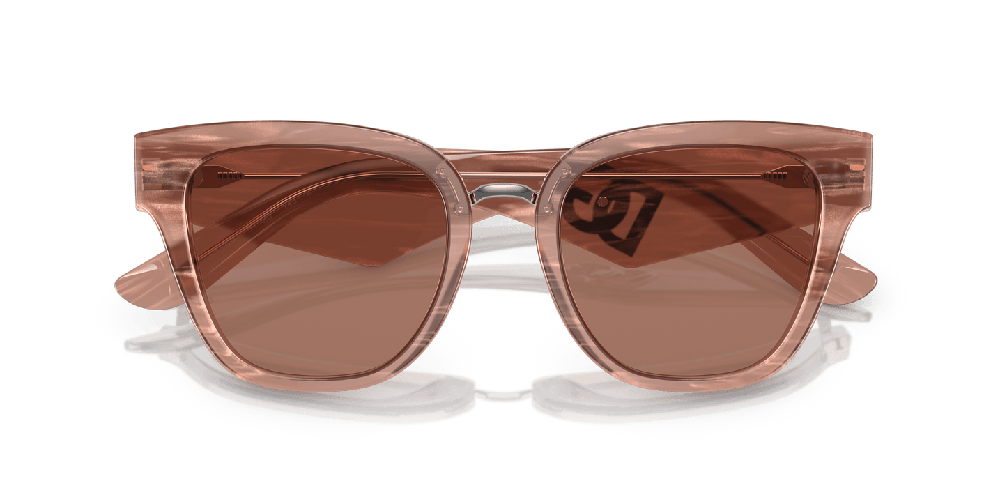 משקפי שמש דולצ'ה וגבאנה פלר קרמל-חום כהה | Dolce&Gabbana DG4437 Fleur Caramel-Dark Brown