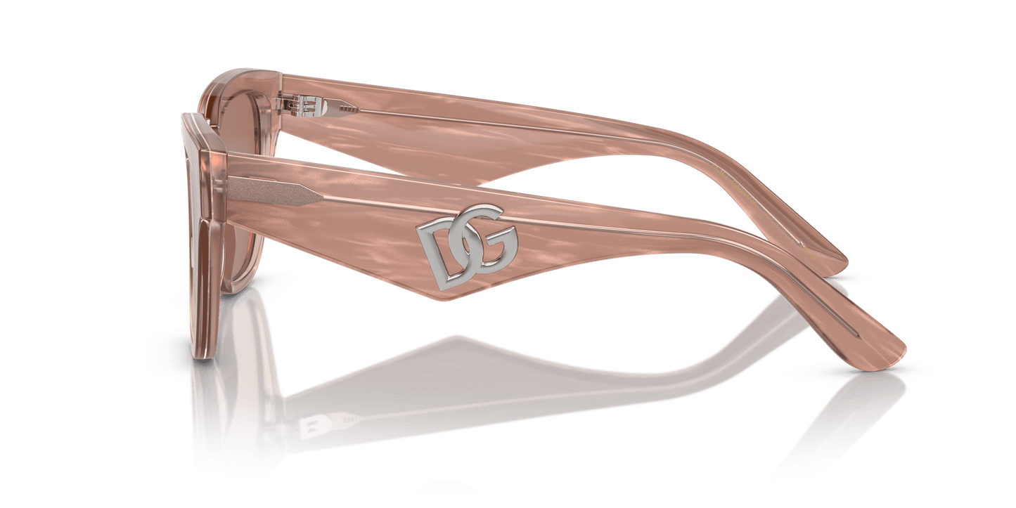 משקפי שמש דולצ'ה וגבאנה פלר קרמל-חום כהה | Dolce&Gabbana DG4437 Fleur Caramel-Dark Brown