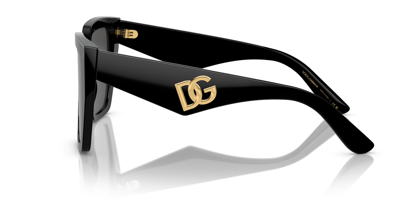 משקפי שמש דולצ'ה וגבאנה שחור-אפור כהה | Dolce&Gabbana DG4438 Black-Dark Grey
