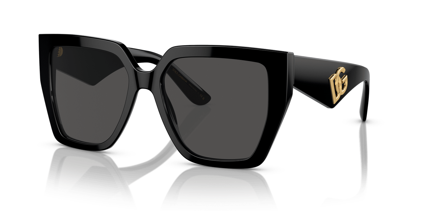 משקפי שמש דולצ'ה וגבאנה שחור-אפור כהה | Dolce&Gabbana DG4438 Black-Dark Grey