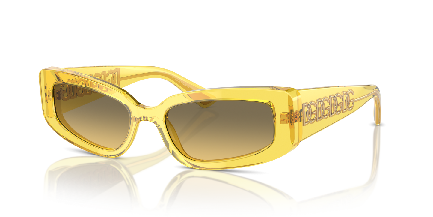 Dolce & Gabbana Sunglasses Transparent Yellow-Yellow Gradient Grey | Dolce&Gabbana DG4445 Transparent Yellow-Yellow Gradient Grey