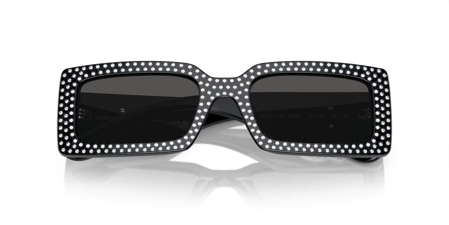 משקפי שמש דולצ'ה וגבאנה שחור-אפור כהה | Dolce&Gabbana DG4447B Black-Dark Grey