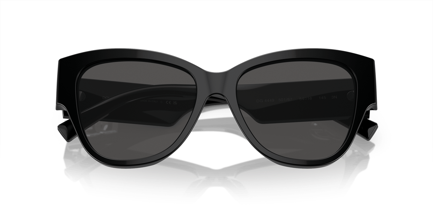 משקפי שמש דולצ'ה וגבאנה שחור-אפור כהה | Dolce&Gabbana DG4449 Black-Dark Grey