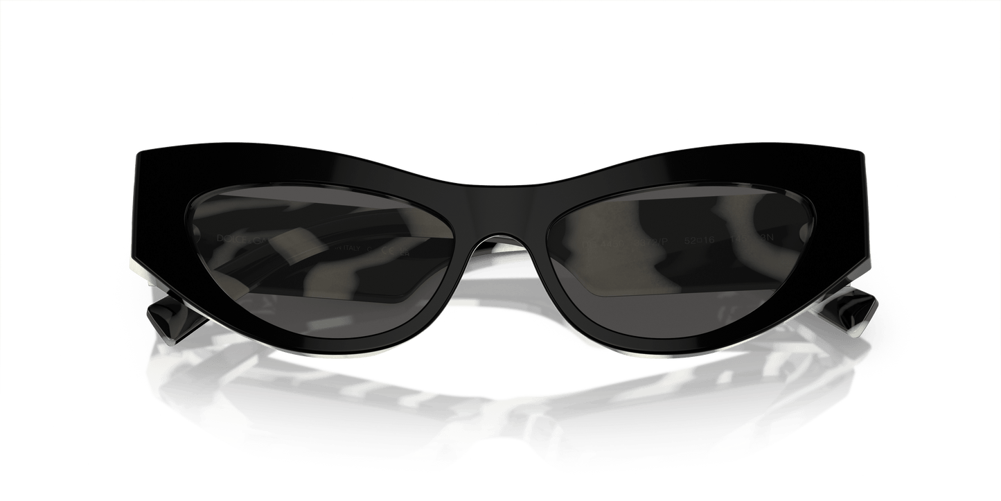 Dolce & Gabbana DG4450 Black On Zebra-Dark Grey Sunglasses