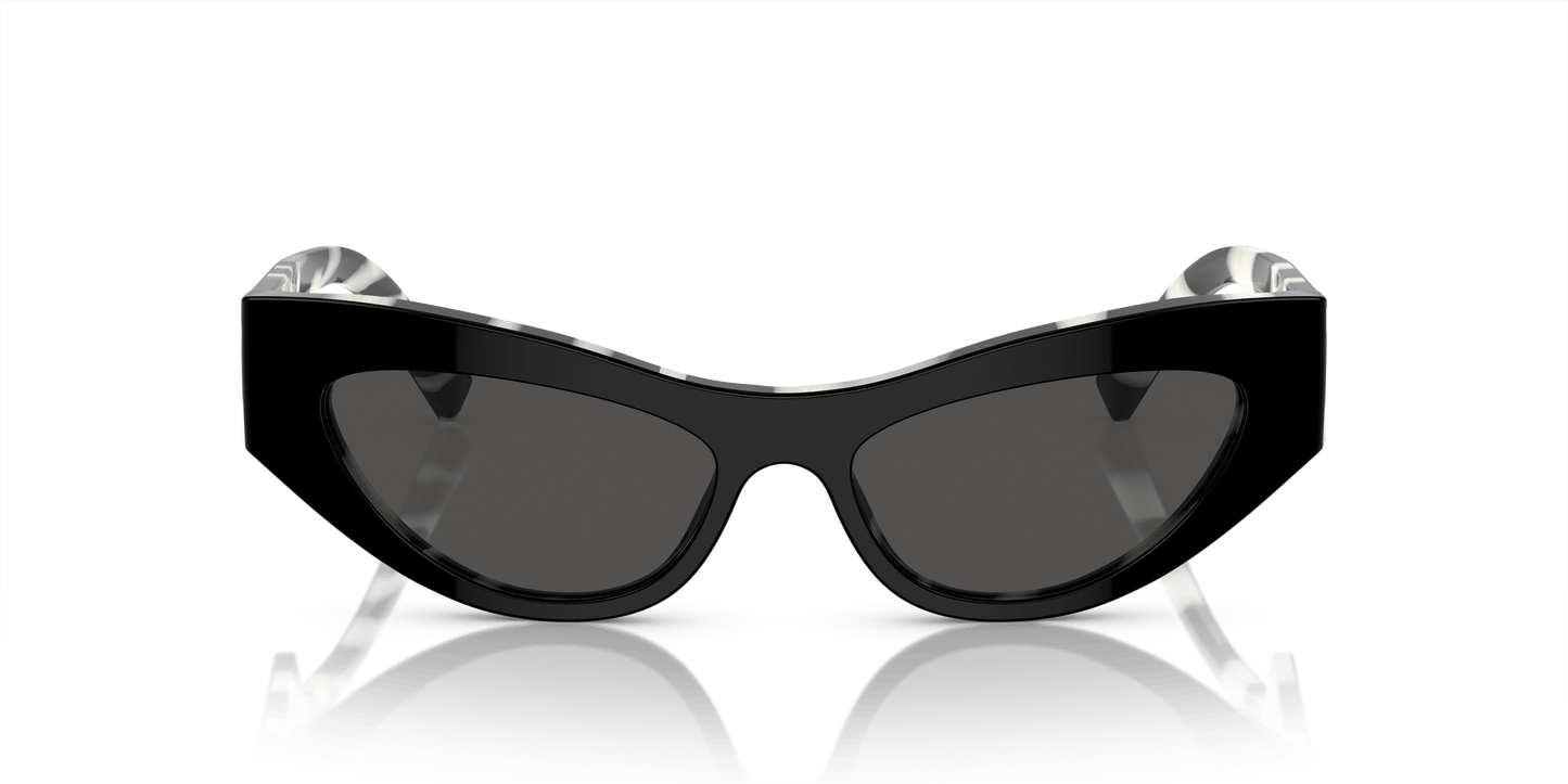 Dolce & Gabbana DG4450 Black On Zebra-Dark Grey Sunglasses