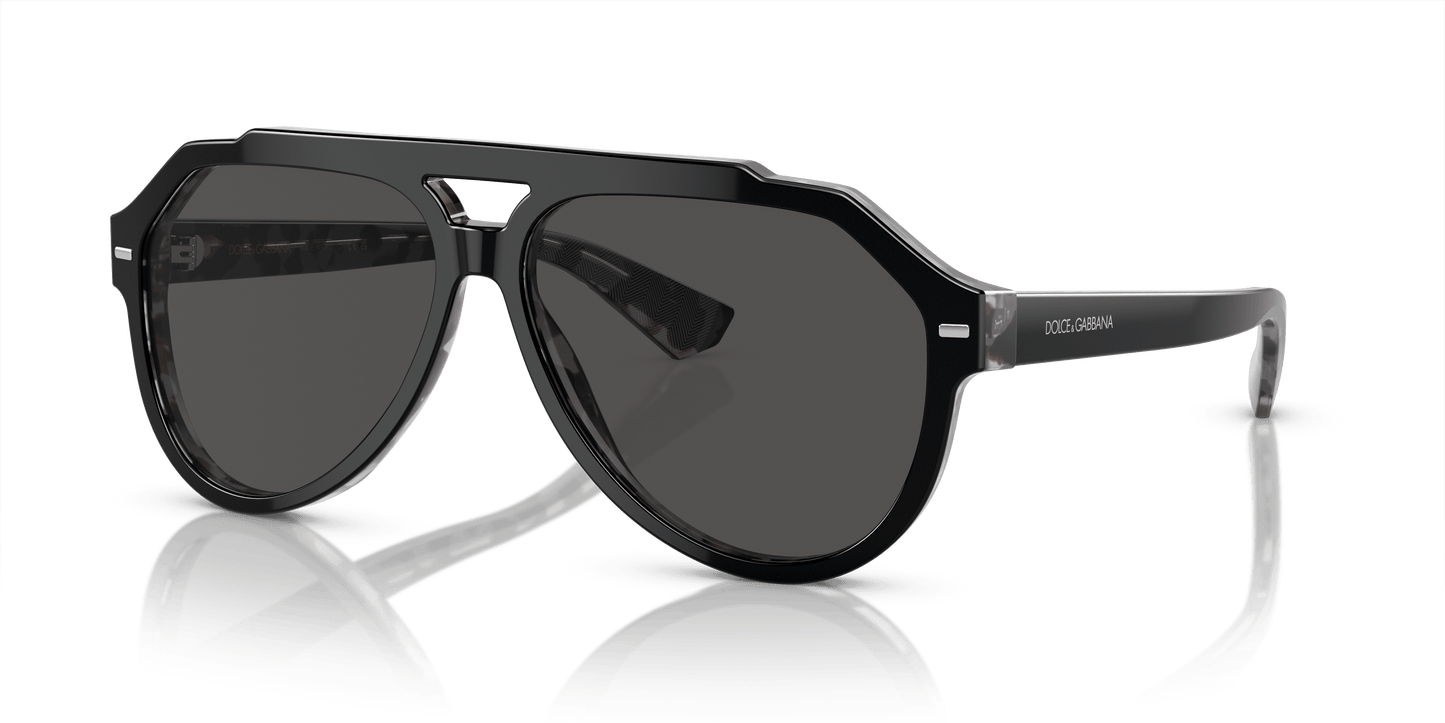 Dolce & Gabbana Sunglasses Black on Grey Havana-Dark Grey | Dolce&Gabbana DG4452 Black On Grey Havana-Dark Grey