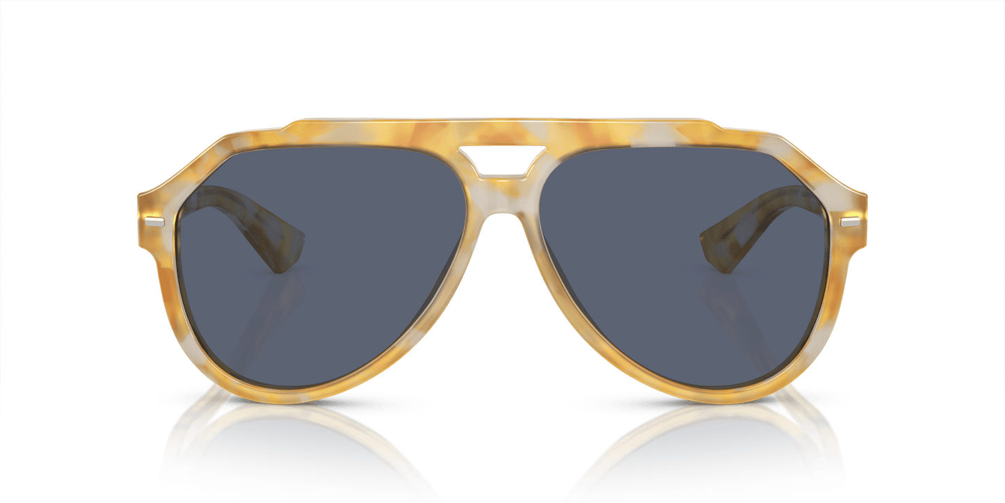 משקפי שמש דולצ'ה וגבאנה צהוב צב-כחול | Dolce&Gabbana DG4452 Yellow Tortoise-Blue