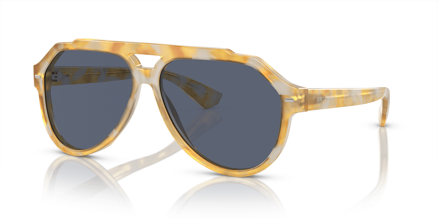 משקפי שמש דולצ'ה וגבאנה צהוב צב-כחול | Dolce&Gabbana DG4452 Yellow Tortoise-Blue