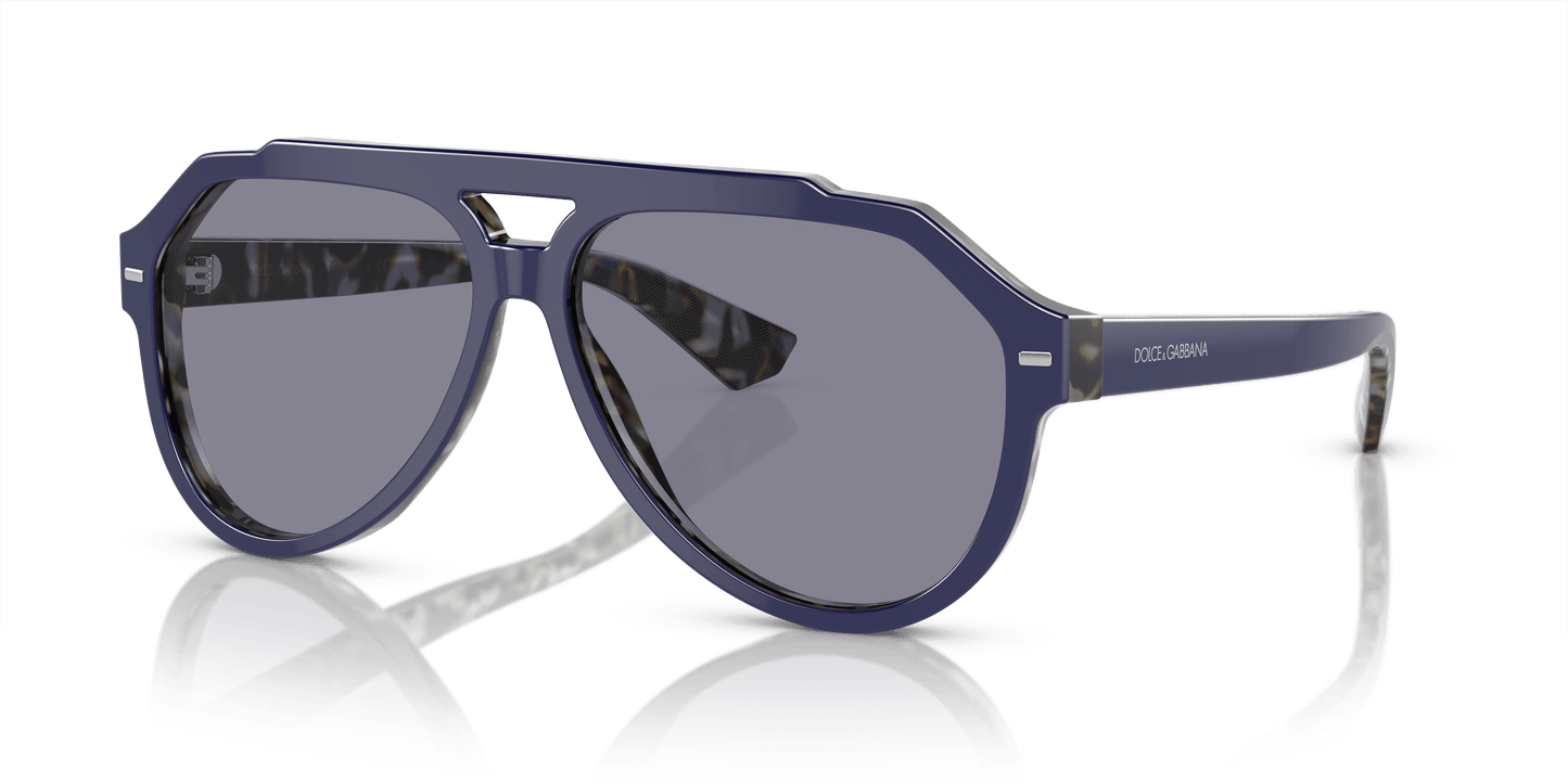 Dolce & Gabbana Sunglasses Blue On Blue Havana-Grey | Dolce&Gabbana DG4452 Blue On Blue Havana-Grey
