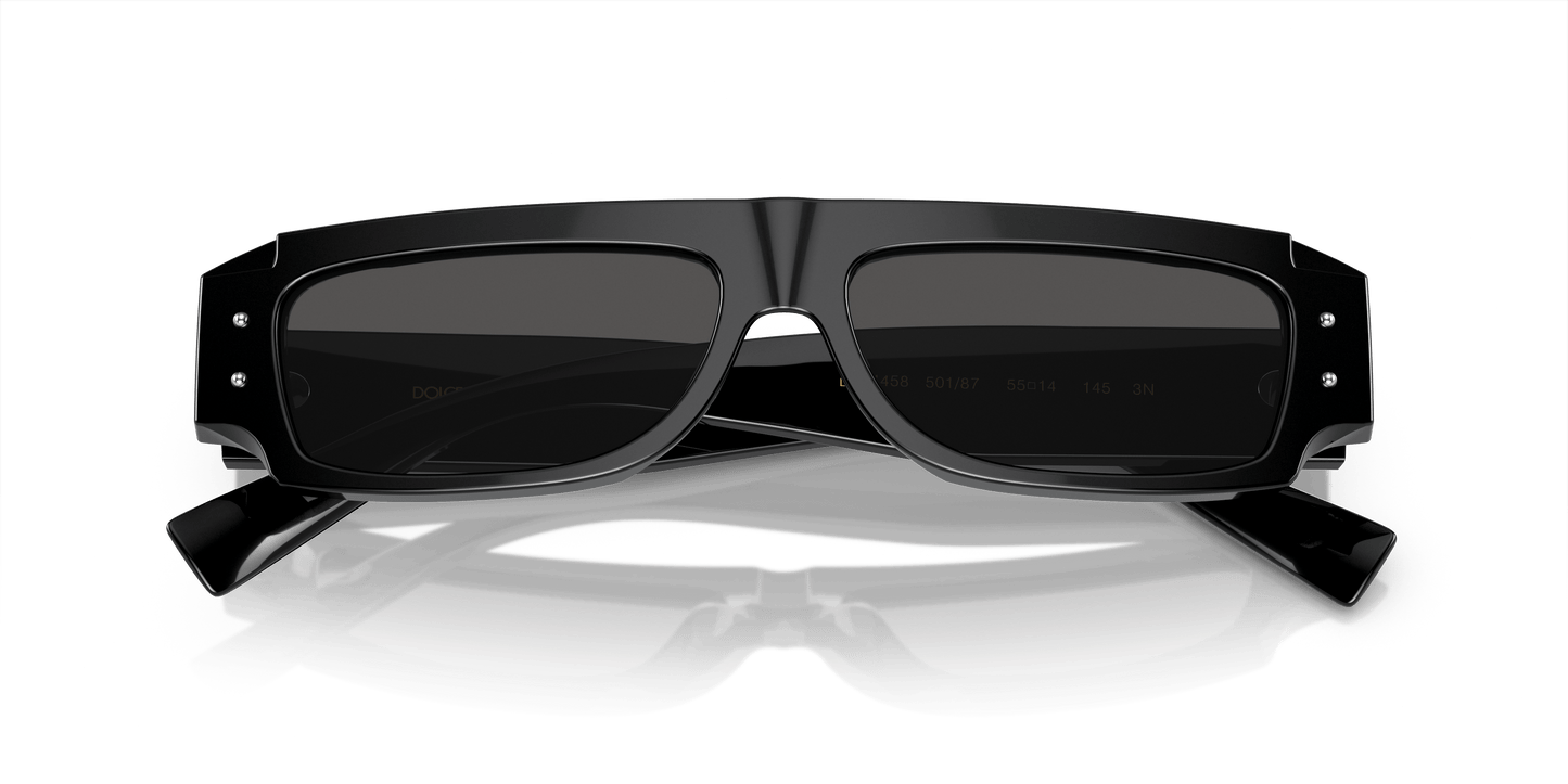 משקפי שמש דולצ'ה וגבאנה שחור-אפור כהה | Dolce&Gabbana DG4458 Black-Dark Grey