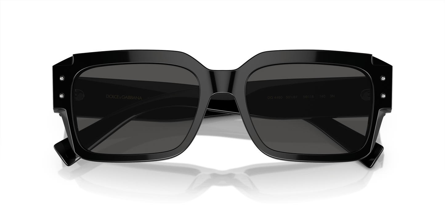 משקפי שמש דולצ'ה וגבאנה שחור-אפור כהה | Dolce&Gabbana DG4460 Black-Dark Grey