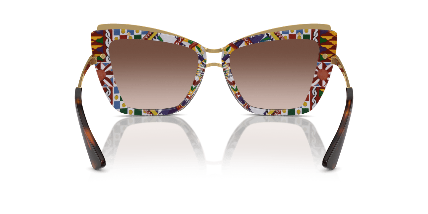 Dolce & Gabbana Havana On White Barrow-Gradient Brown Sunglasses | Dolce&Gabbana DG4472 Havana On White Barrow-Gradient Brown