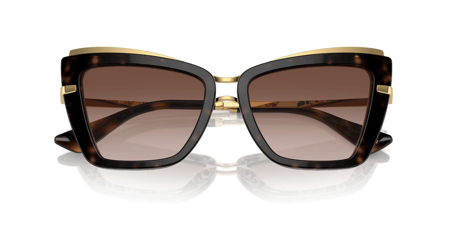 Dolce & Gabbana Havana On White Barrow-Gradient Brown Sunglasses | Dolce&Gabbana DG4472 Havana On White Barrow-Gradient Brown