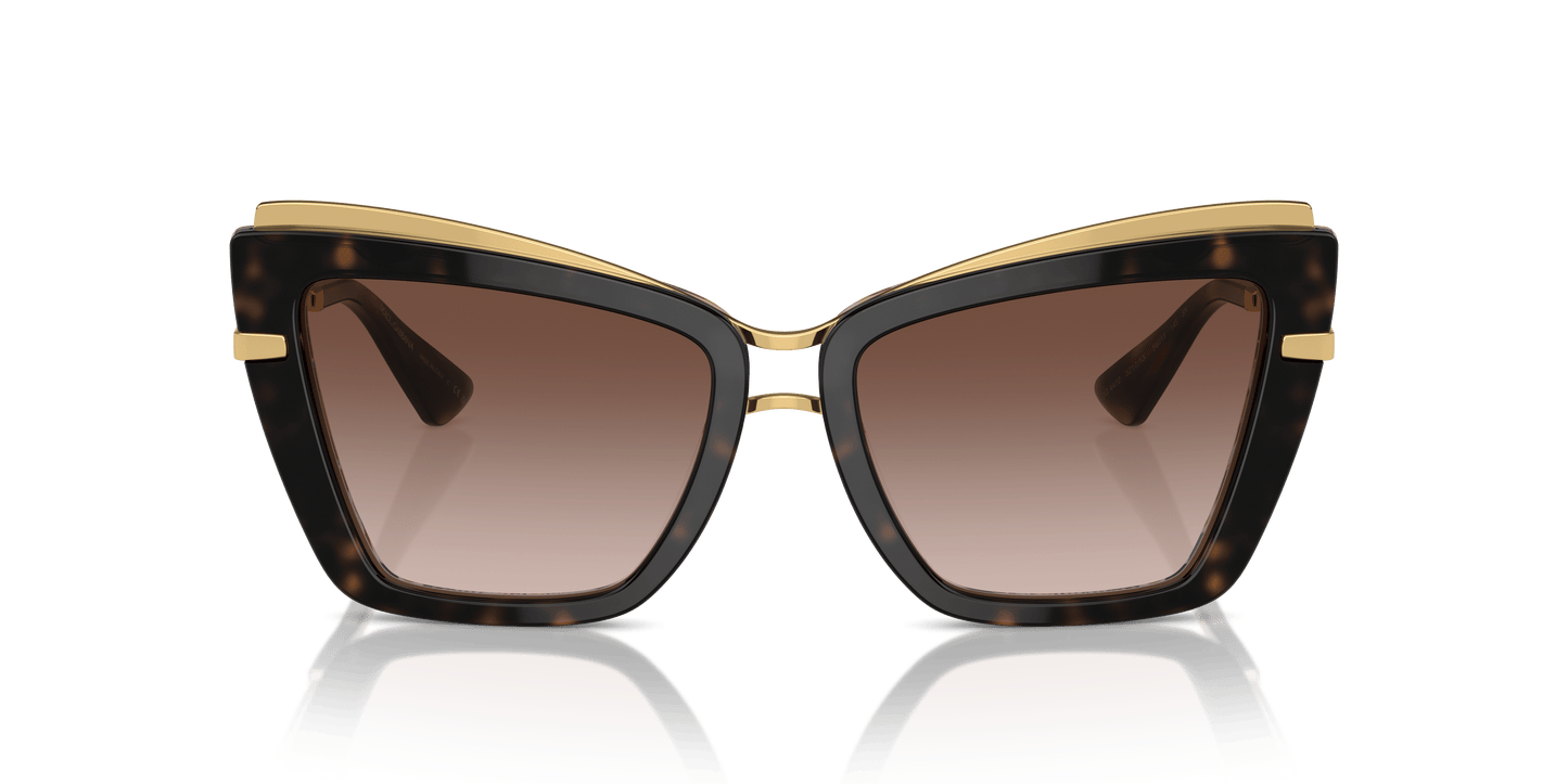 Dolce & Gabbana Havana On White Barrow-Gradient Brown Sunglasses | Dolce&Gabbana DG4472 Havana On White Barrow-Gradient Brown
