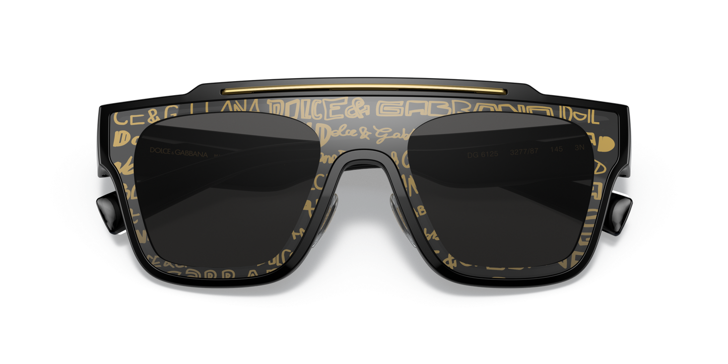 משקפי שמש דולצ'ה וגבאנה שחור-אפור כהה | Dolce&Gabbana DG6125 Black-Dark Grey