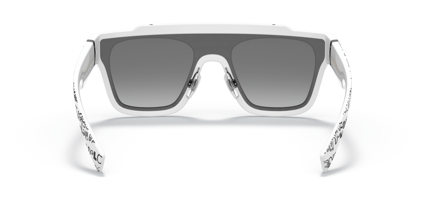 Dolce & Gabbana DG6125 White-Light Grey Mirror Grad Silver Sunglasses