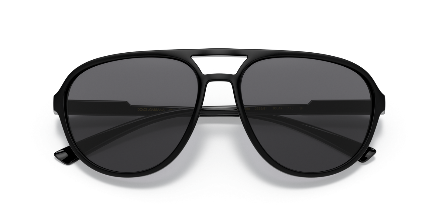 Dolce & Gabbana DG6150 Matte Black-Dark Grey Polarized Sunglasses