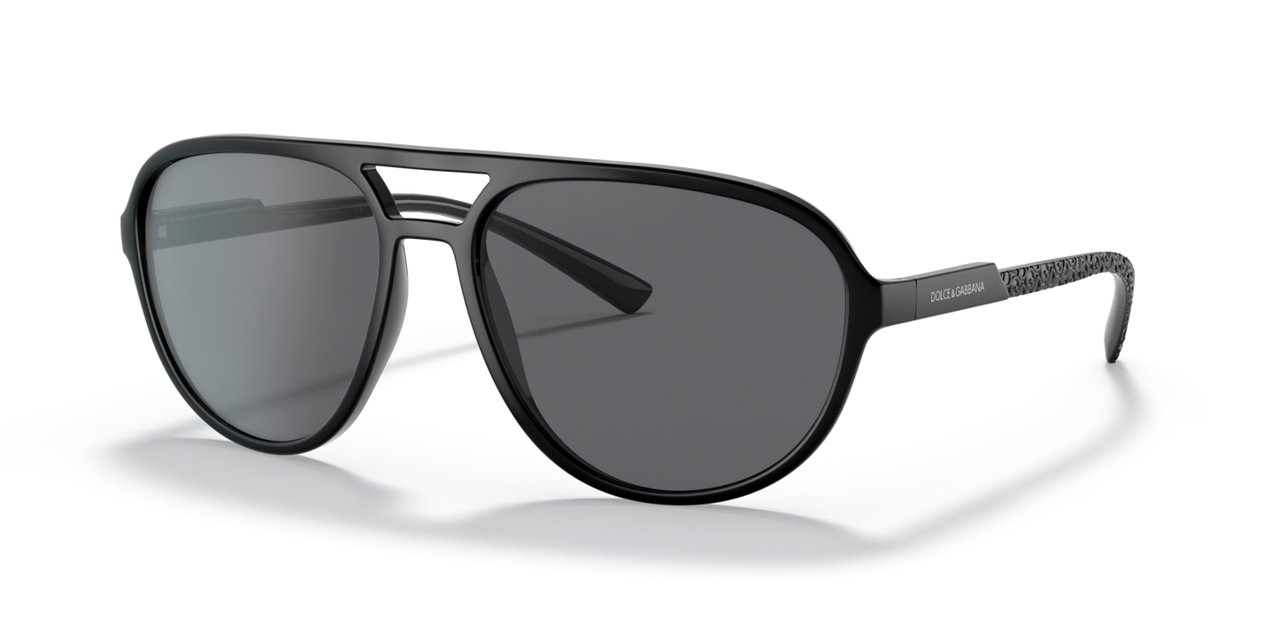 Dolce & Gabbana DG6150 Matte Black-Dark Grey Polarized Sunglasses
