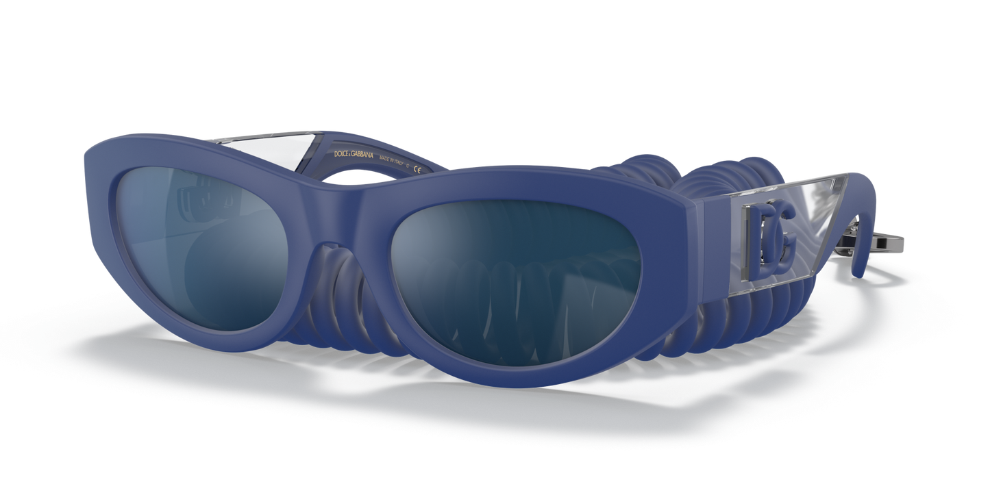 Dolce & Gabbana DG6174 Blue Rubber-Blue Mirror Blue Sunglasses