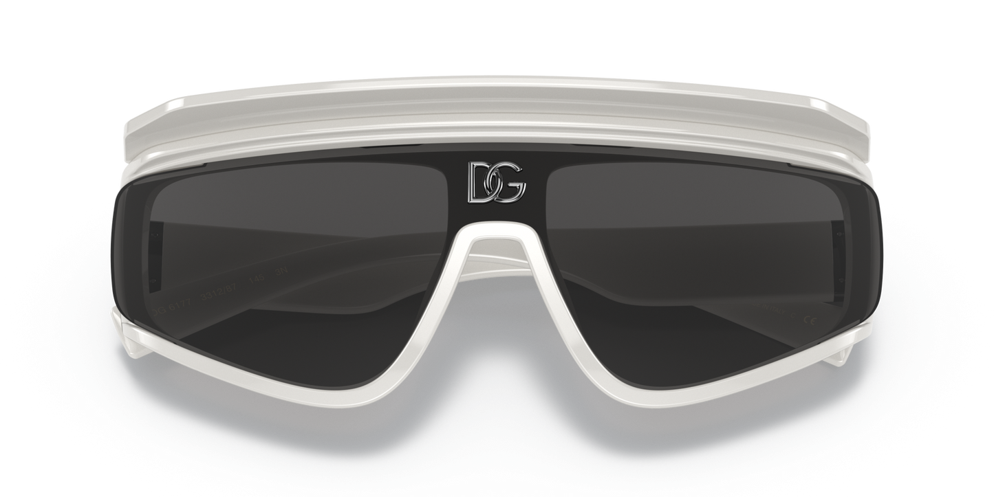 משקפי שמש דולצ'ה וגבאנה לבן-אפור כהה | Dolce&Gabbana DG6177 White-Dark Grey