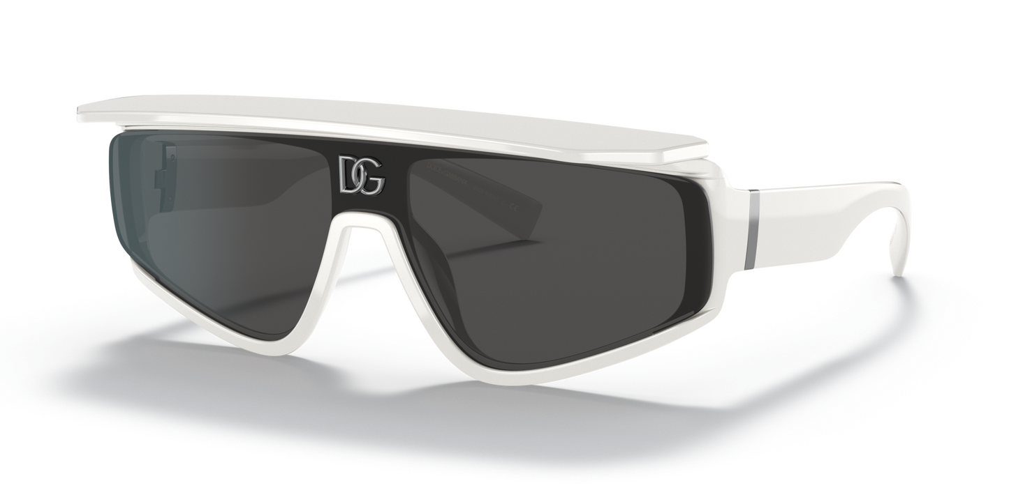 משקפי שמש דולצ'ה וגבאנה לבן-אפור כהה | Dolce&Gabbana DG6177 White-Dark Grey