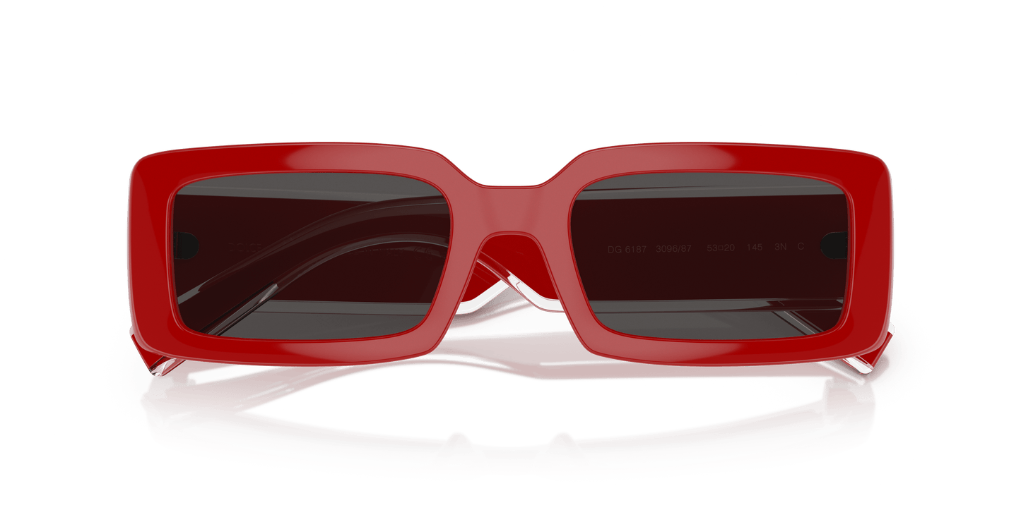 Dolce & Gabbana Sunglasses Red-Dark Grey | Dolce&Gabbana DG6187 Red-Dark Grey
