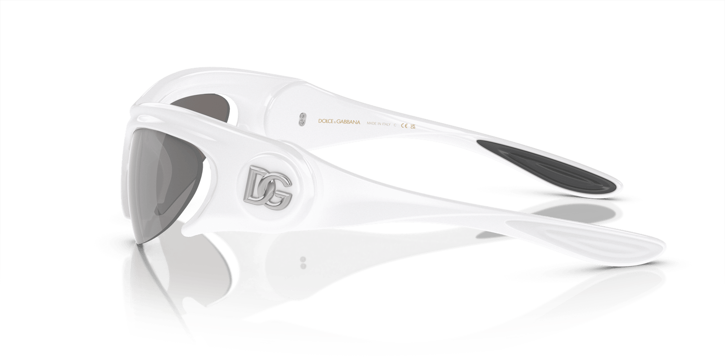 Dolce & Gabbana DG6192 White-Light Grey Mirror Silver Sunglasses