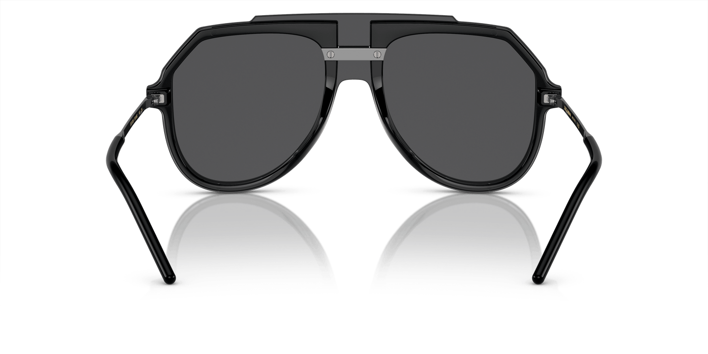 Dolce & Gabbana DG6195 Black-Grey Mirror Black Sunglasses