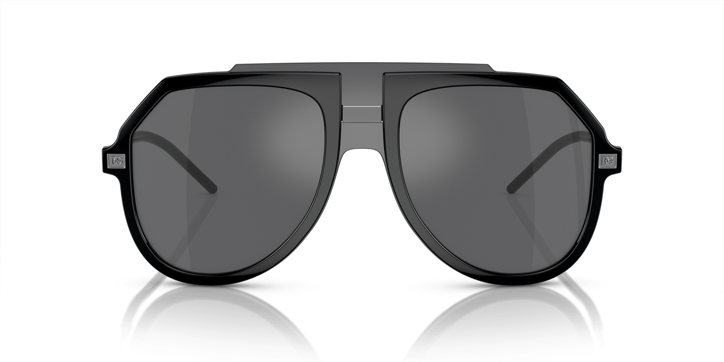 Dolce & Gabbana DG6195 Black-Grey Mirror Black Sunglasses